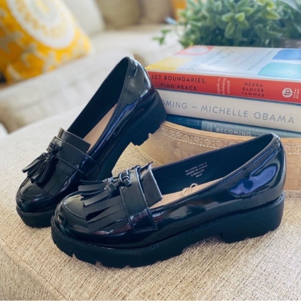 Patent Leather Tassel Loafers